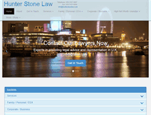 Tablet Screenshot of hunterstonelaw.com
